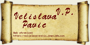 Velislava Pavić vizit kartica